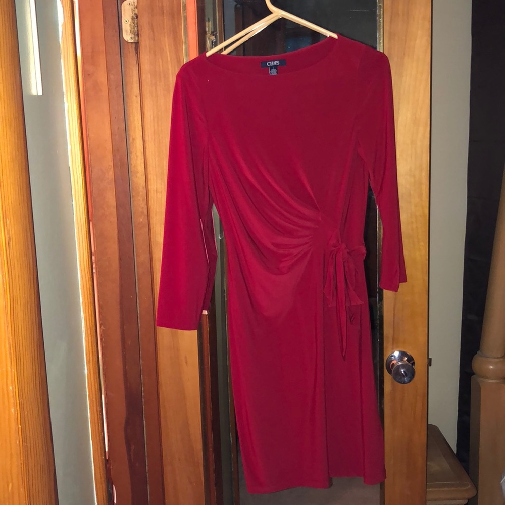 Chaps size medium red dress